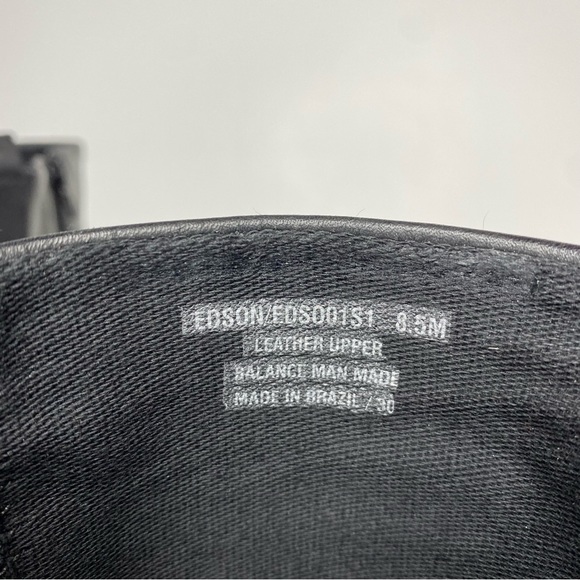 Steve Madden Edson Black Leather Heeled Platform Bootie 8.5 - Picture 10 of 13